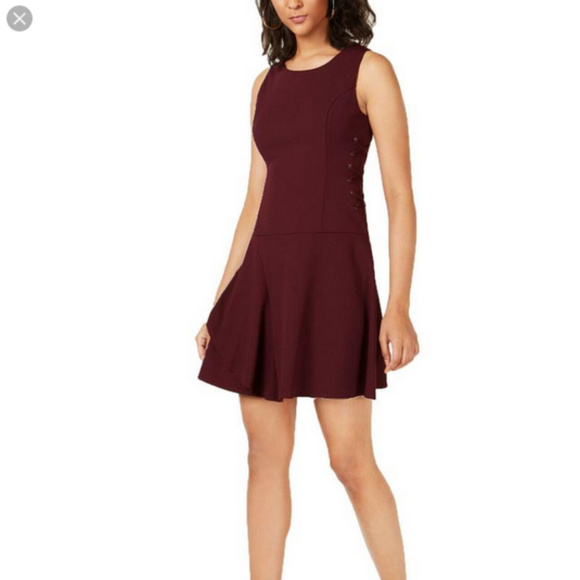 Bar III Dresses & Skirts - 🍁SALE🍁 Bar III NWT Burgundy Sleeveless Lace-Up Dress